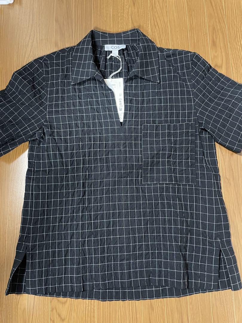 新品未使用　COS 半袖 チェック柄 シャツ　32