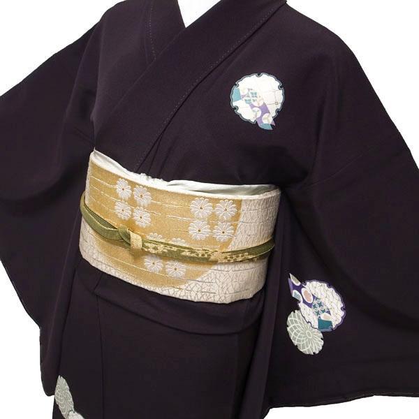 付下げ 付け下げ 着物 手染め 浜ちりめん 裄67 細身 Ｌ 新古品 sn370