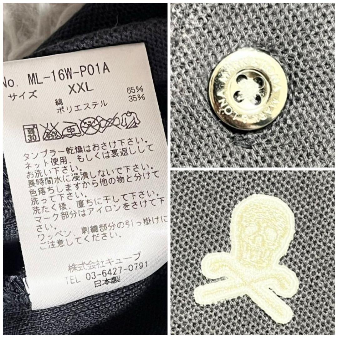 美品✨マーク＆ロナ ポロシャツ 半袖 ゴルフウェア ロゴ ワッペン 大きいサイズ