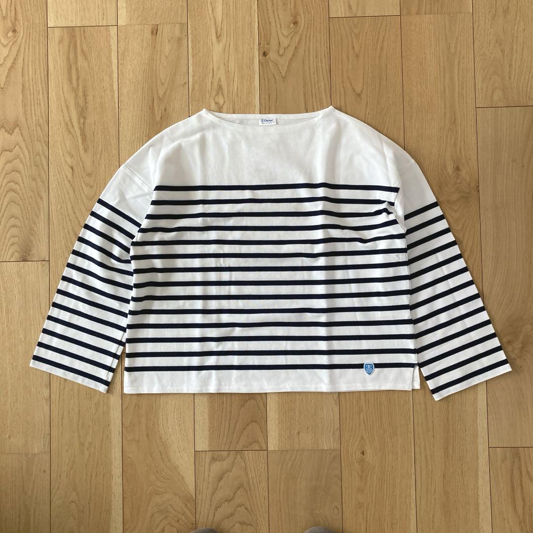 きゃお　オーシバル オーチバル ボートネックカットソー ボーダー
