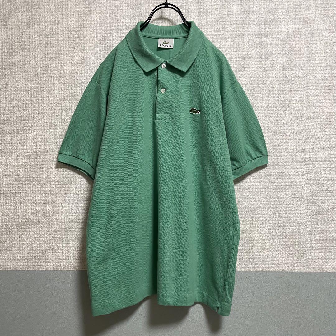 LACOSTE/ラコステ ポロシャツ 緑 ワンポイント 刺繍ロゴ