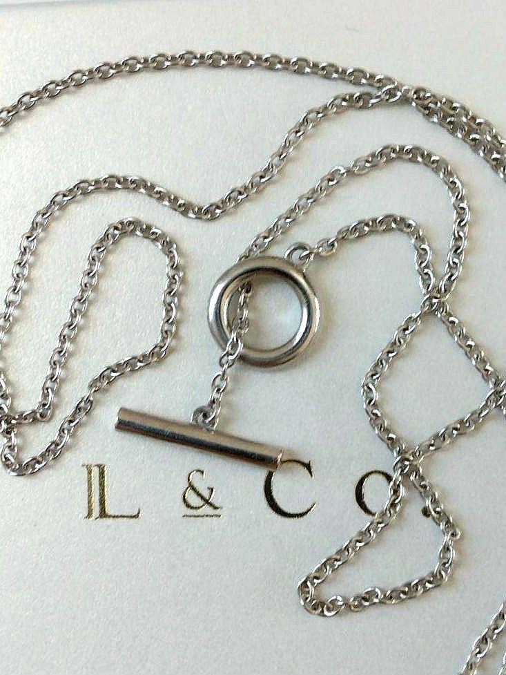 L&Co. エルアンドコー シルバー ネックレス Tバー シンプル 美品