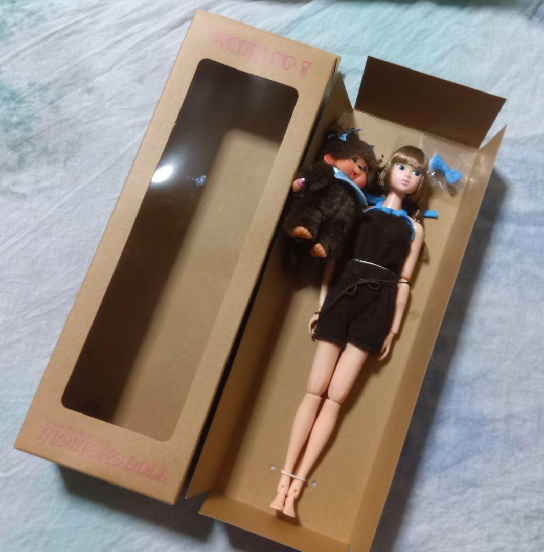 モンチッチmomoko　ブルー　おさげ左右　アゾン　セキグチ　ウェイクアップ