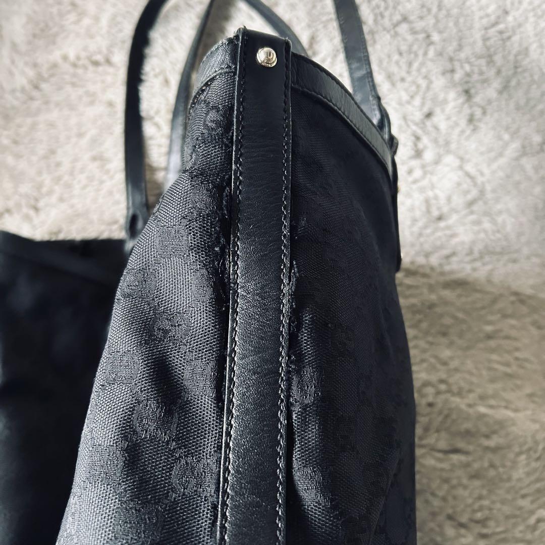 訳アリ GUCCI トートバッグ GGキャンバス×レザー メンズ レディース