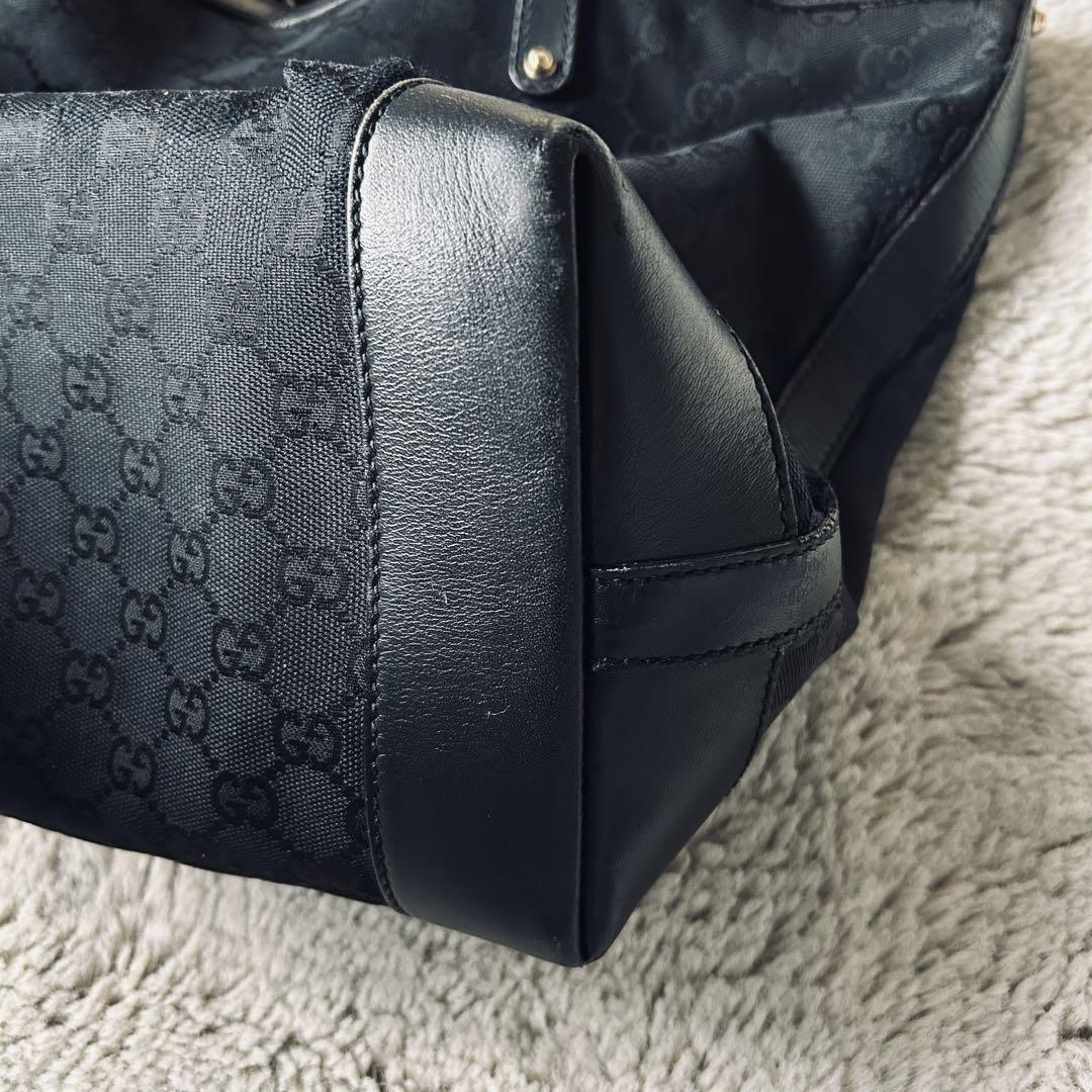 訳アリ GUCCI トートバッグ GGキャンバス×レザー メンズ レディース