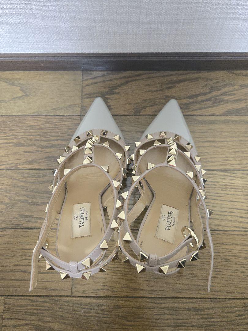 VALENTINO ロックスタッズアンクルストラップパンプス ハイヒール