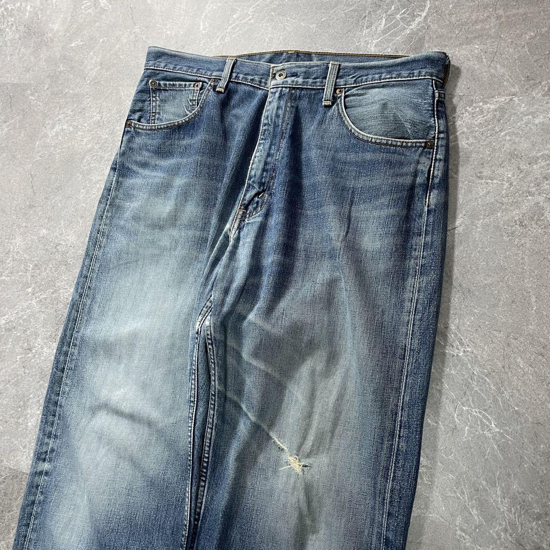 定率割引 往復 バギージーンズ LEVI'S〈504 00s ワイド W36 ヒゲ 05年製 パンツ