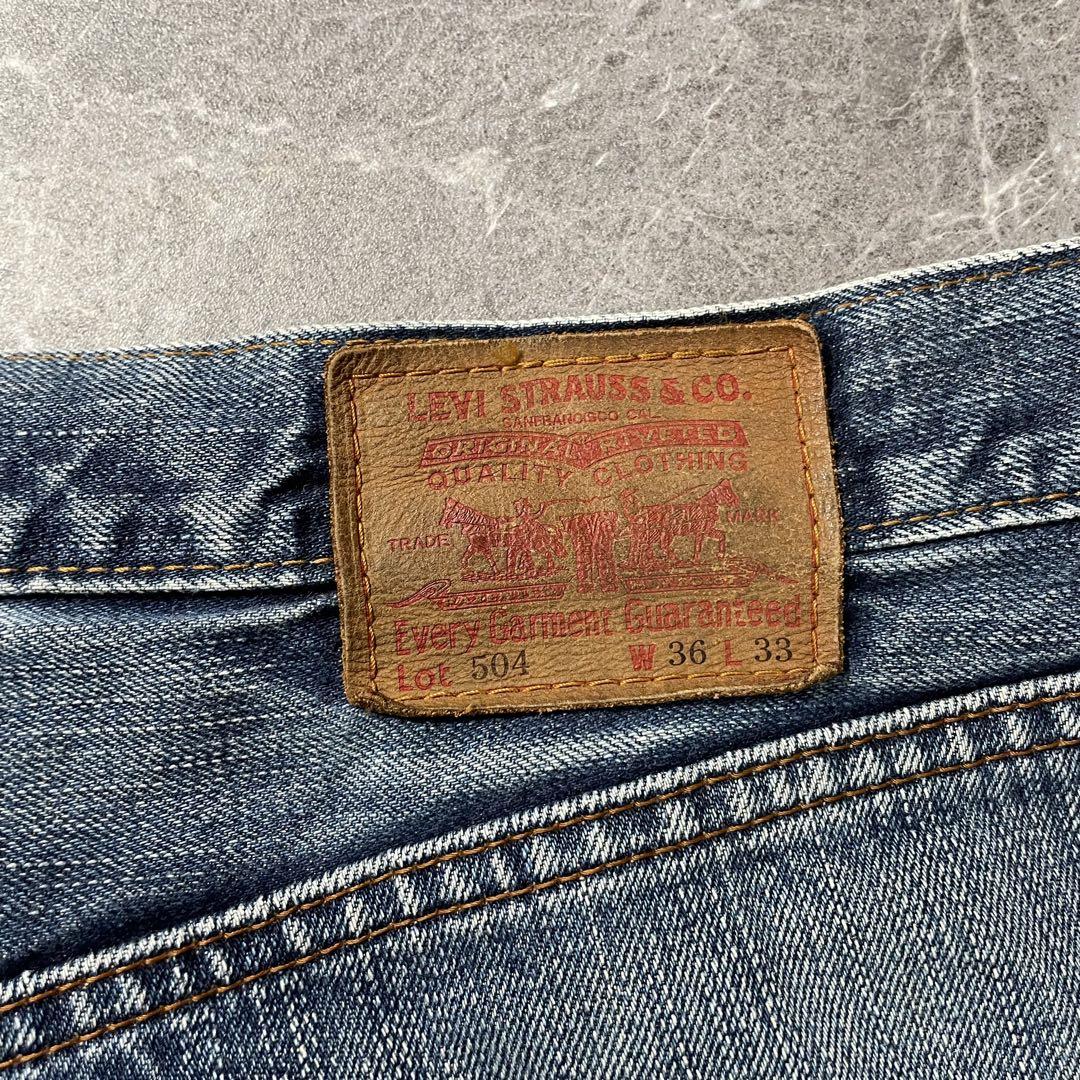 LEVI'S〈504 バギージーンズ 00s 05年製 ヒゲ W36 ワイド