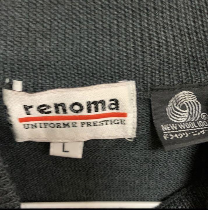 クリアランス販売店舗 renoma ニット ウール100% グレー レノマ セーター クリアランス販売店舗 renoma ニット ウール100% グレー レノマ セーター