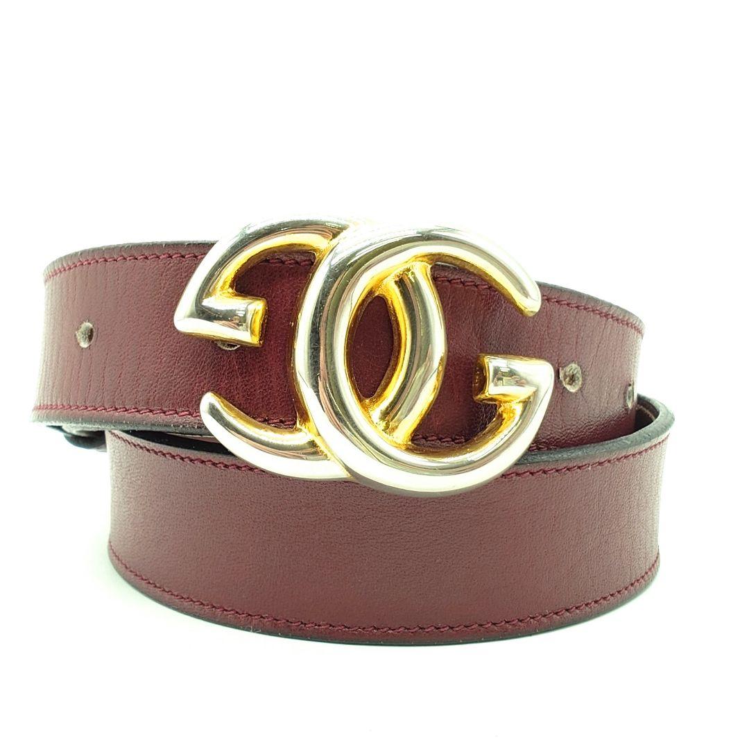 【VINTAGE】GUCCI インターロッキングGバックル ベルト OLD GUCCI オールドグッチ GG インターロッキング ビンテージ
