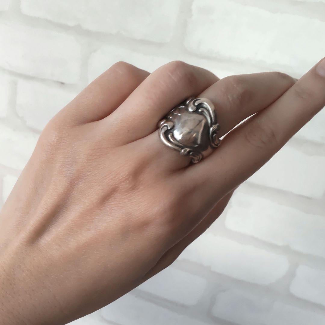 Spoon ring☆Vintage silver スプーンリング シルバー - メルカリ