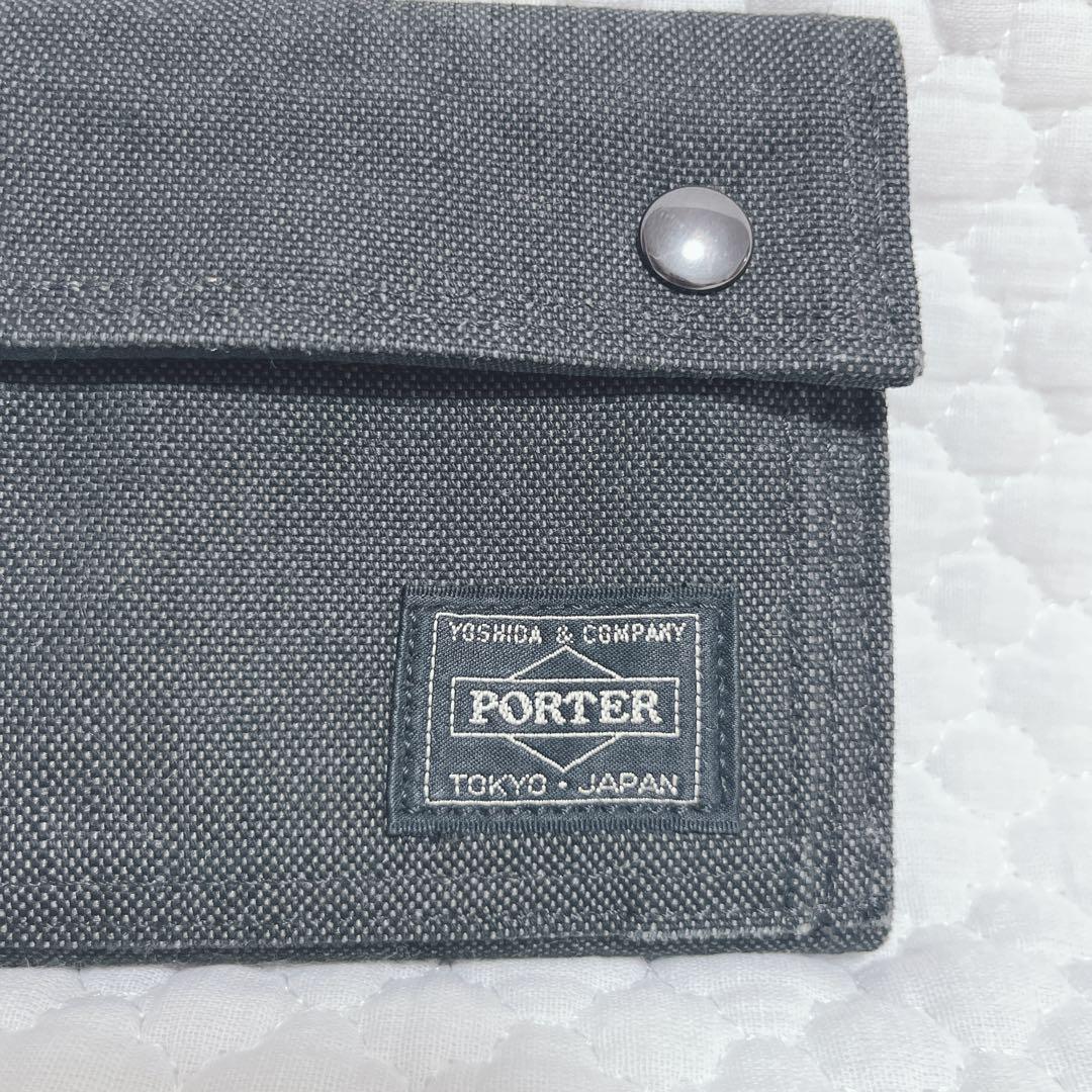 PORTOR ポーター SMOKEY スモーキー 黒 二つ折り財布 デニム PORTOR ポーター SMOKEY スモーキー 黒 二つ折り財布 デニム