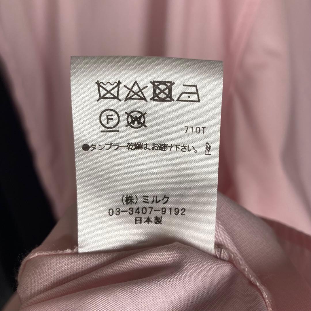 MILKBOY アンバランスシャツ ピンク グレー ネクタイ メンズ 半袖 MILKBOY アンバランスシャツ ピンク グレー ネクタイ メンズ 半袖