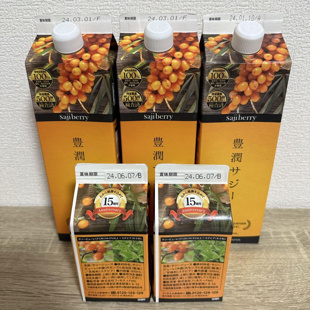 12/12まで限定値下げ！豊潤サジー　5本セット　3600ml