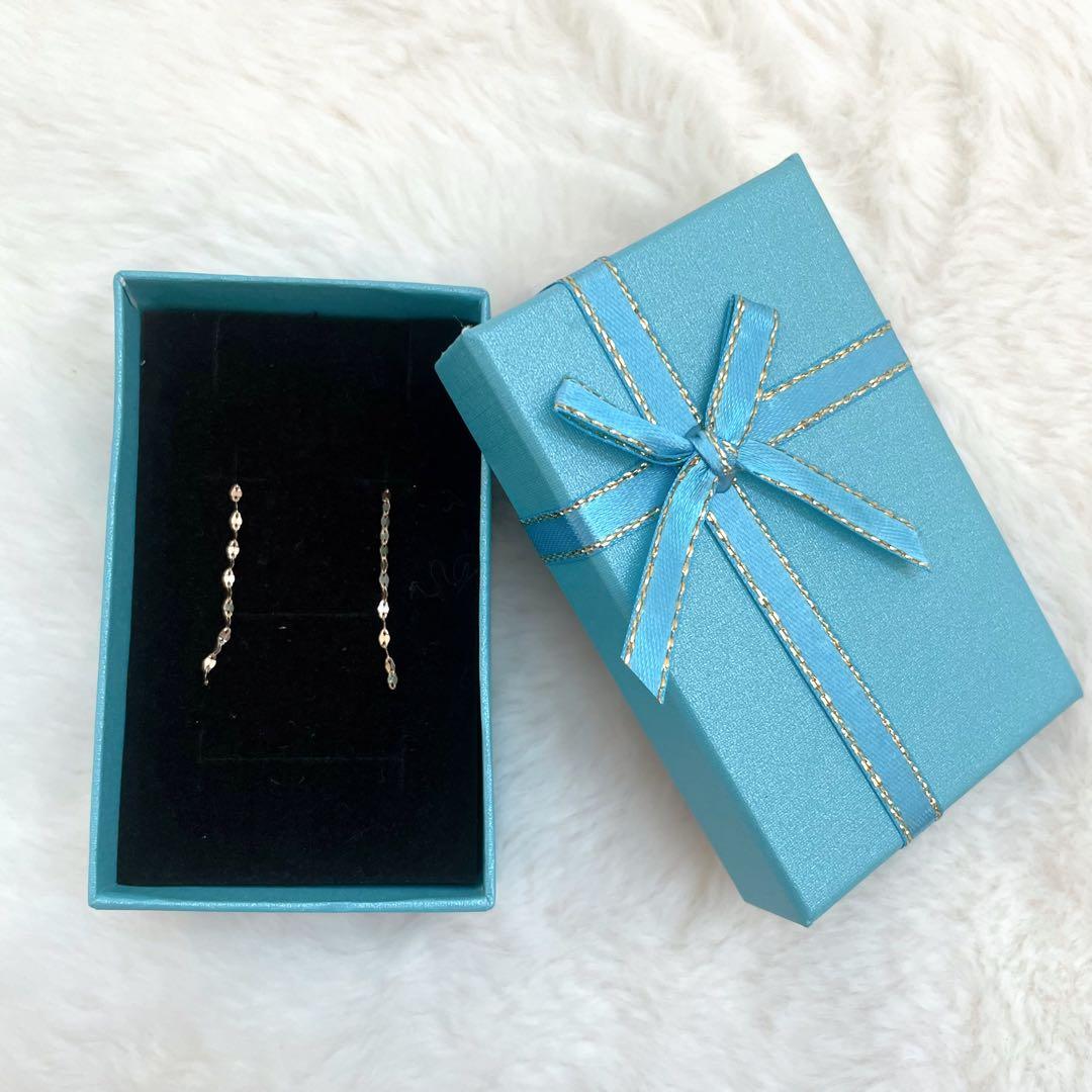 【可愛い】agete K10YG スルーピアス 希少品 7cm ロングチェーン 【可愛い】agete K10YG スルーピアス 希少品 7cm ロングチェーン