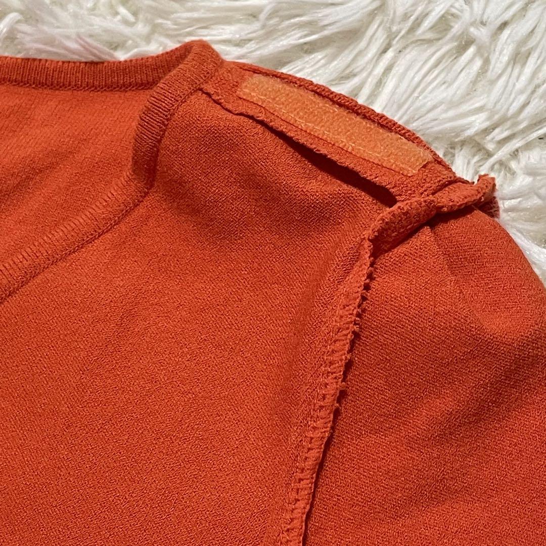 【タグ付美品】　フォクシー　ニット　セーター　半袖　オレンジ　サイズ40 フォクシー FOXEY オレンジ 半袖 ニット 40 | フォクシー
