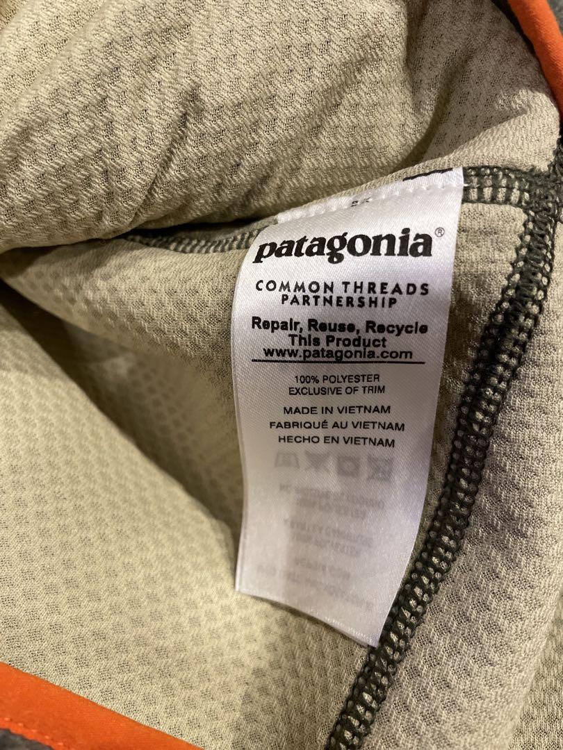 patagonia フリースベスト M オリーブグリーン/オレンジ　パタゴニア