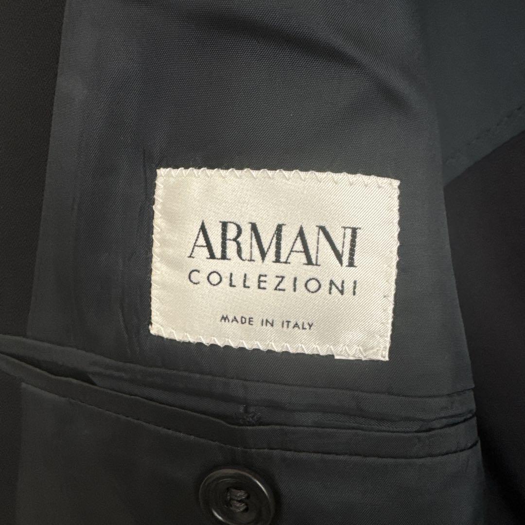 ARMANI COLLEZIONI ダブル ジャケット 紺ブレ 背抜き Lサイズ