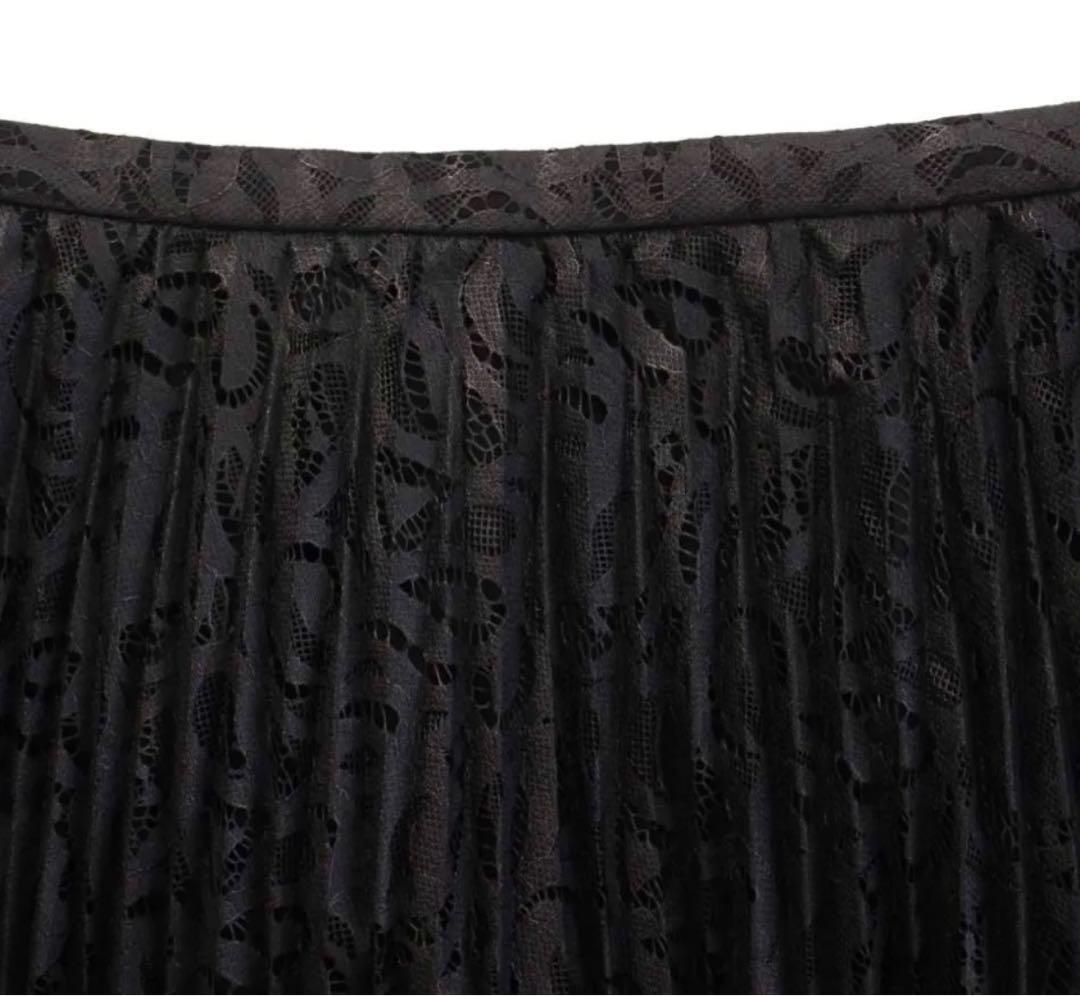 EPOCA ラスターレースプリーツスカート・黒・サイズ40