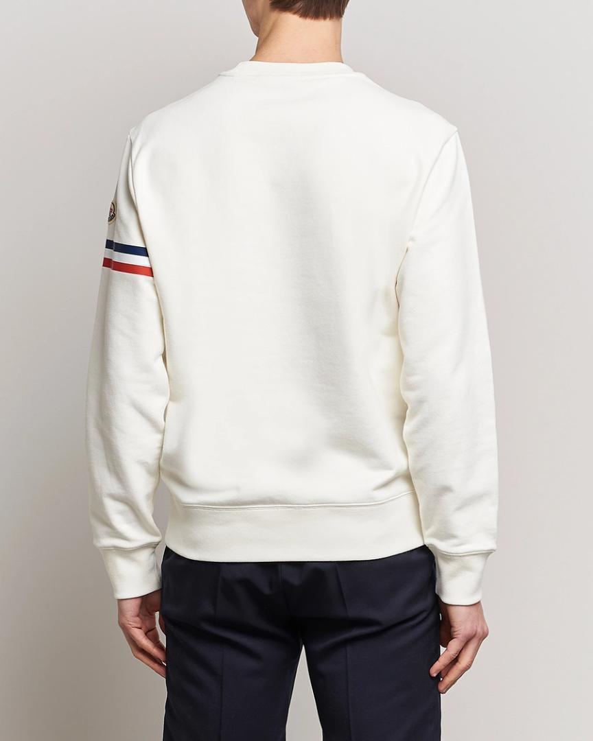 【未使用】MONCLER ラバーロゴクルーネック スウェット　XXL　アイボリー