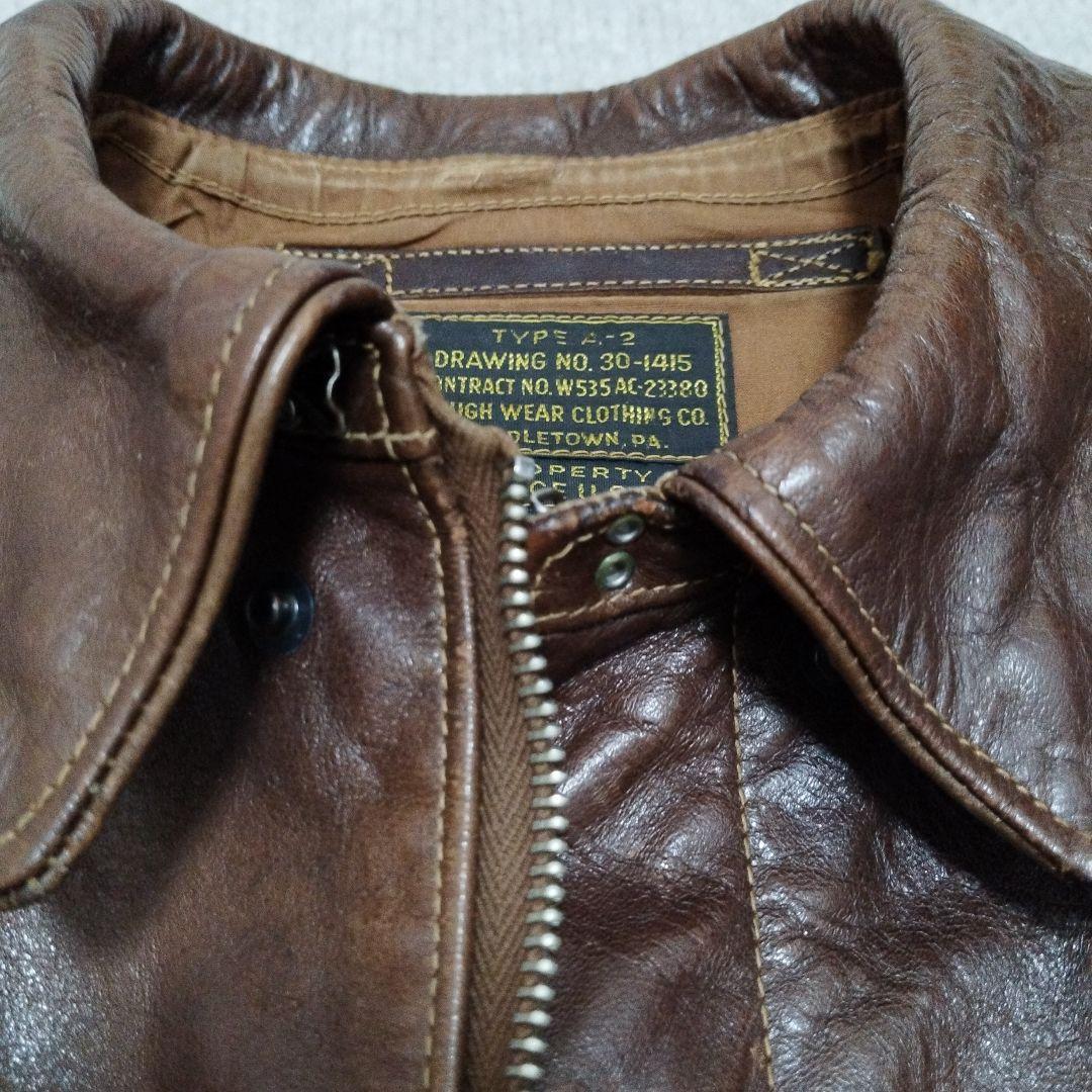 リアルマッコイズROUGH WEAR TYPE A-2　ラグド レザー 38