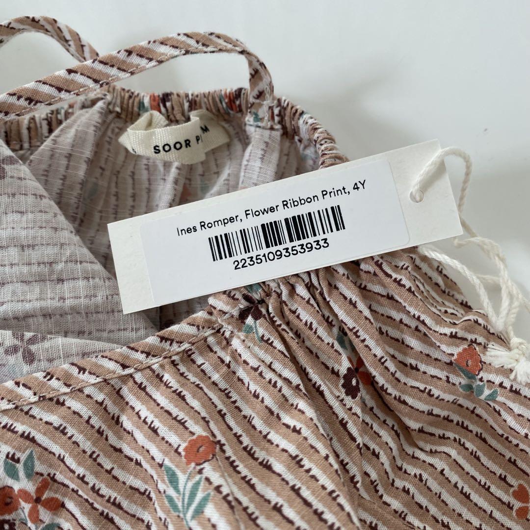 SOOR PLOOM P ines Romper 4Y 花柄リボンプリント - メルカリ