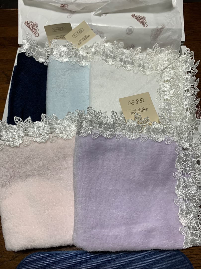 近沢レース今治タオルハンカチ5枚セット