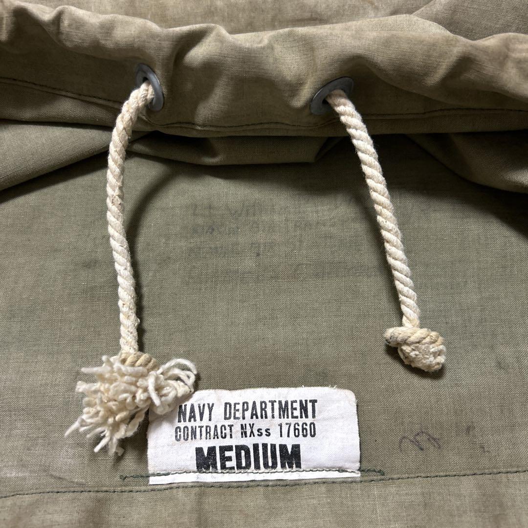 【 US NAVY 】 初期 フック 40s デッキ レイン パーカー N-2