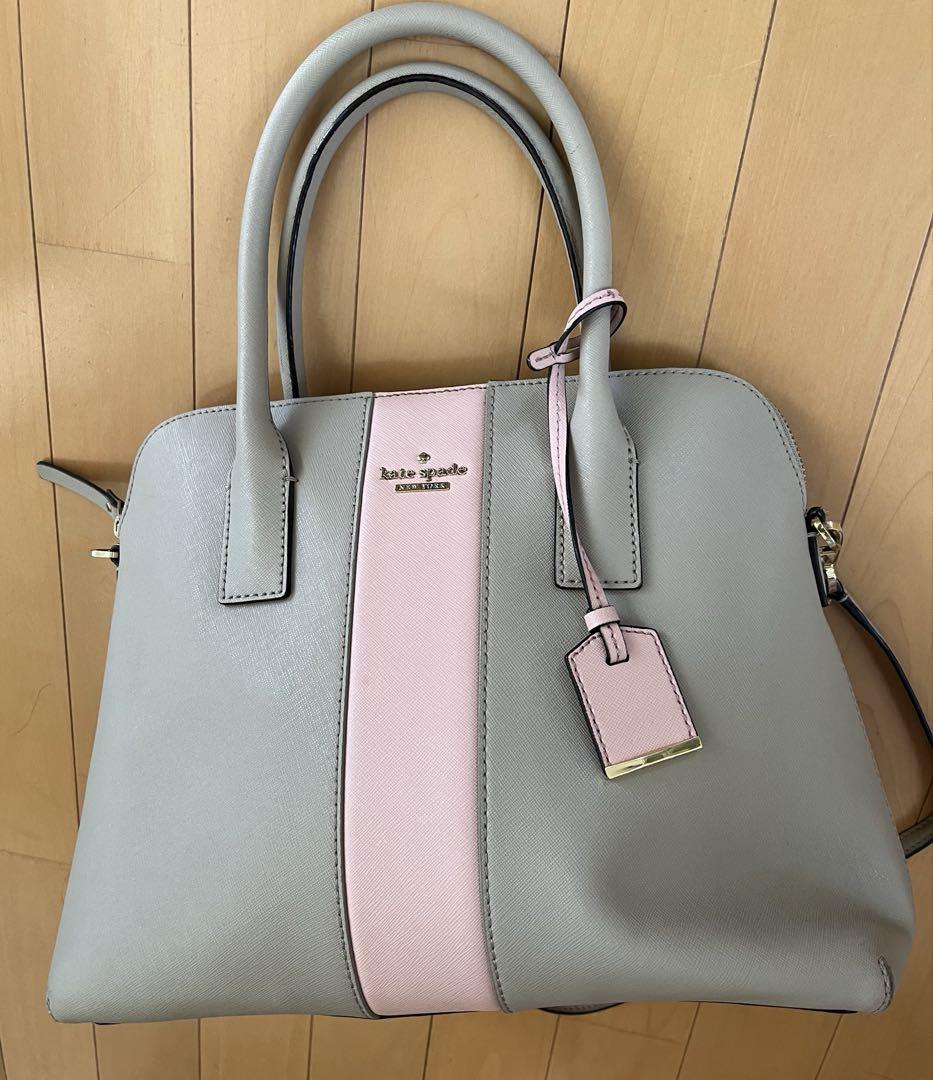 kate spade 花柄ハンドバッグ グレー/ピンク kate spade NEW YORK ケイトスペード バッグ レディース