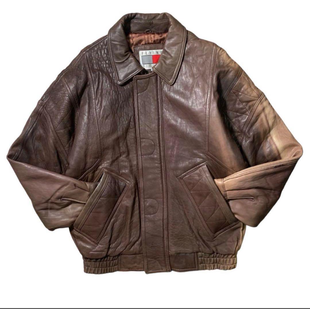 80s vintage short leather bomber jacket