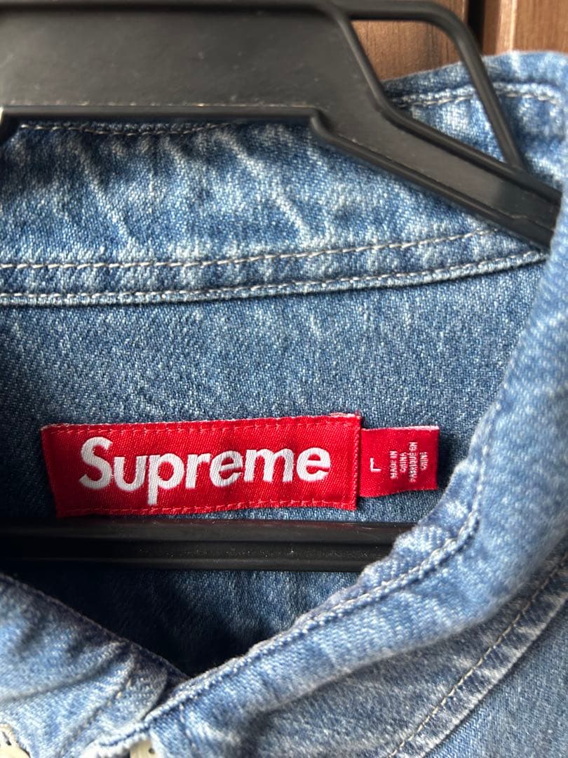 Supreme SmallBoxDenimShirt Washed Indigo