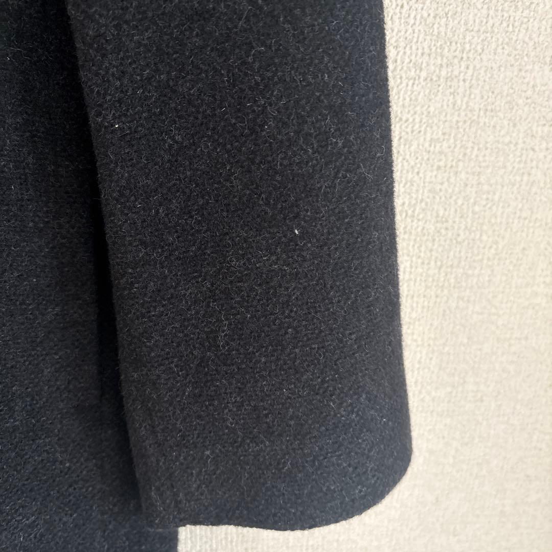 ブラック ウールコート ボタン付き、アンゴラ、カシミアコート ブラック ウールコート ボタン付き、アンゴラ、カシミアコート