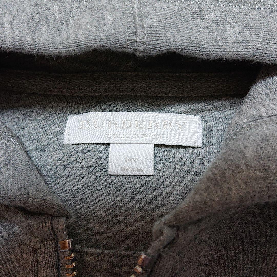 本物の ☆BURBERRY/バーバリー☆ 14Y トレーナー ジップアップ ...