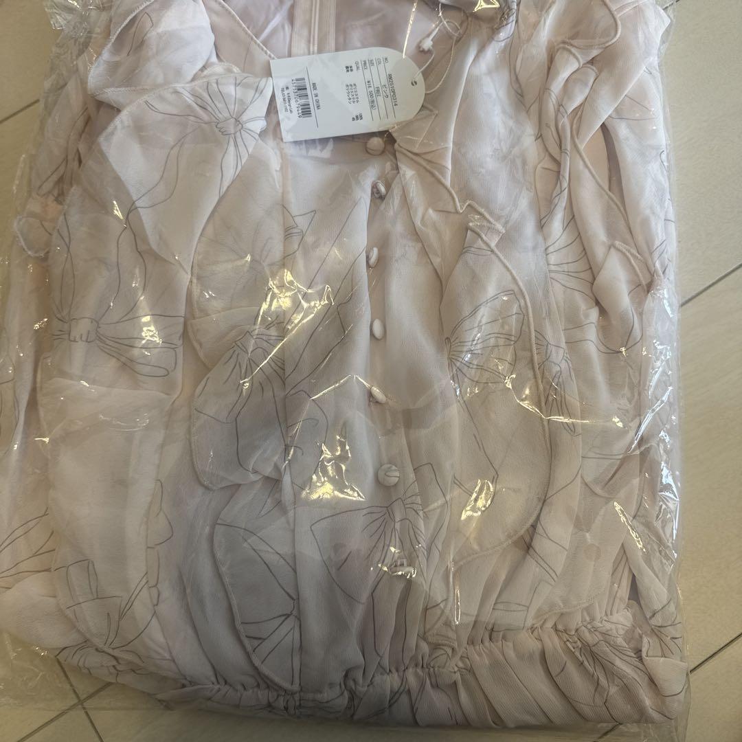 ロゼミューズ ribbon pattern dress ワンピース