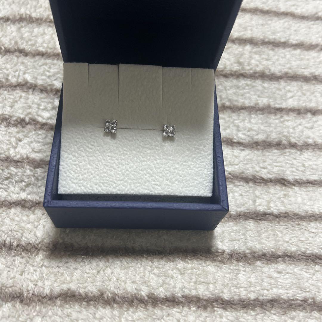 Vendome Aoyama ホワイトトパーズ ダイヤモンド ピアス