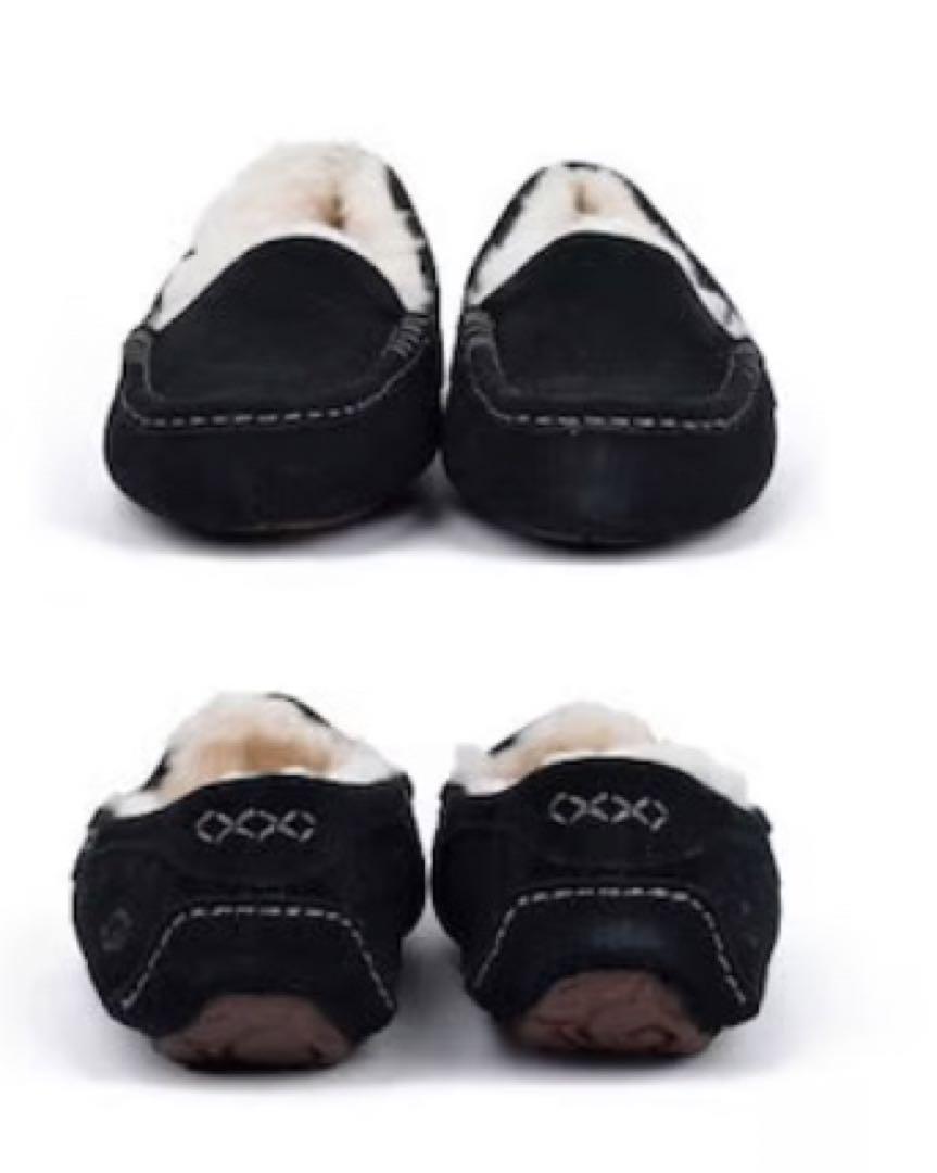 UGG(アグ）アンスレー モカシン ムートン 25センチ新品　ブラック在庫1