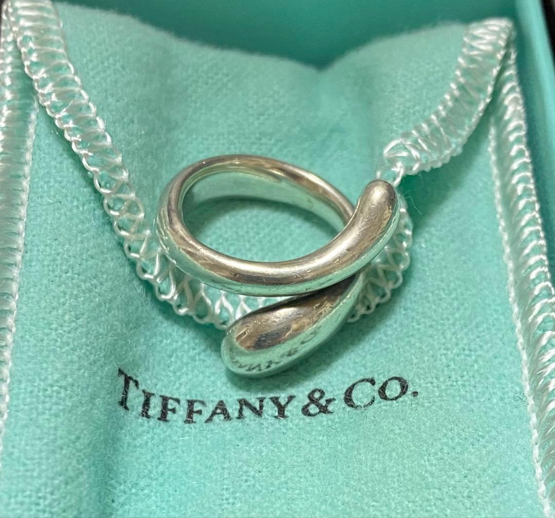 ティファニー TIFFANY エロンゲイテッド ティアドロップ リング 9号