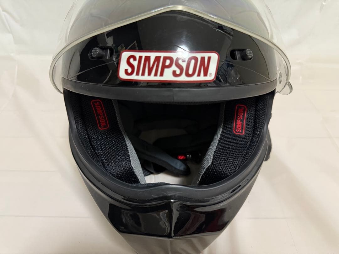 シンプソンフルフェイスヘルメット & M1-S PRO インカム、シールド付き