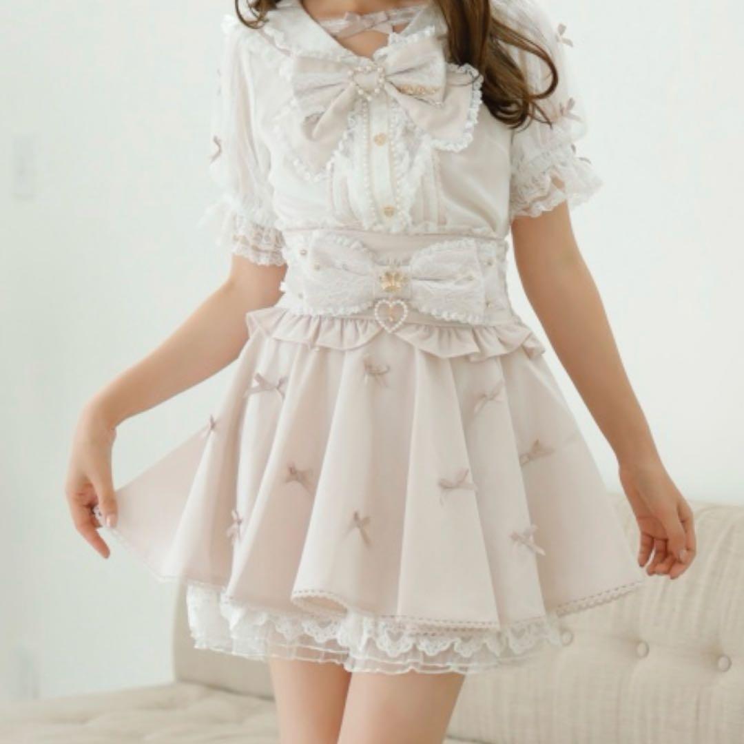 LIZLISA メニーリボンサーキュラー スカート SIZE LIZ LISA