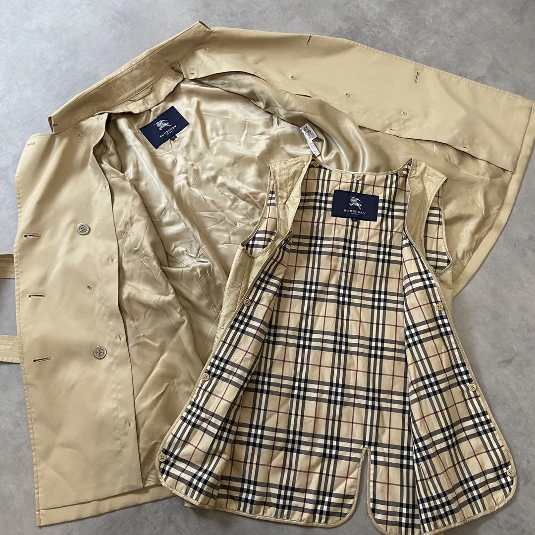 【高級】BURBERRY トレンチコート ノバチェック ライナー付き Z194