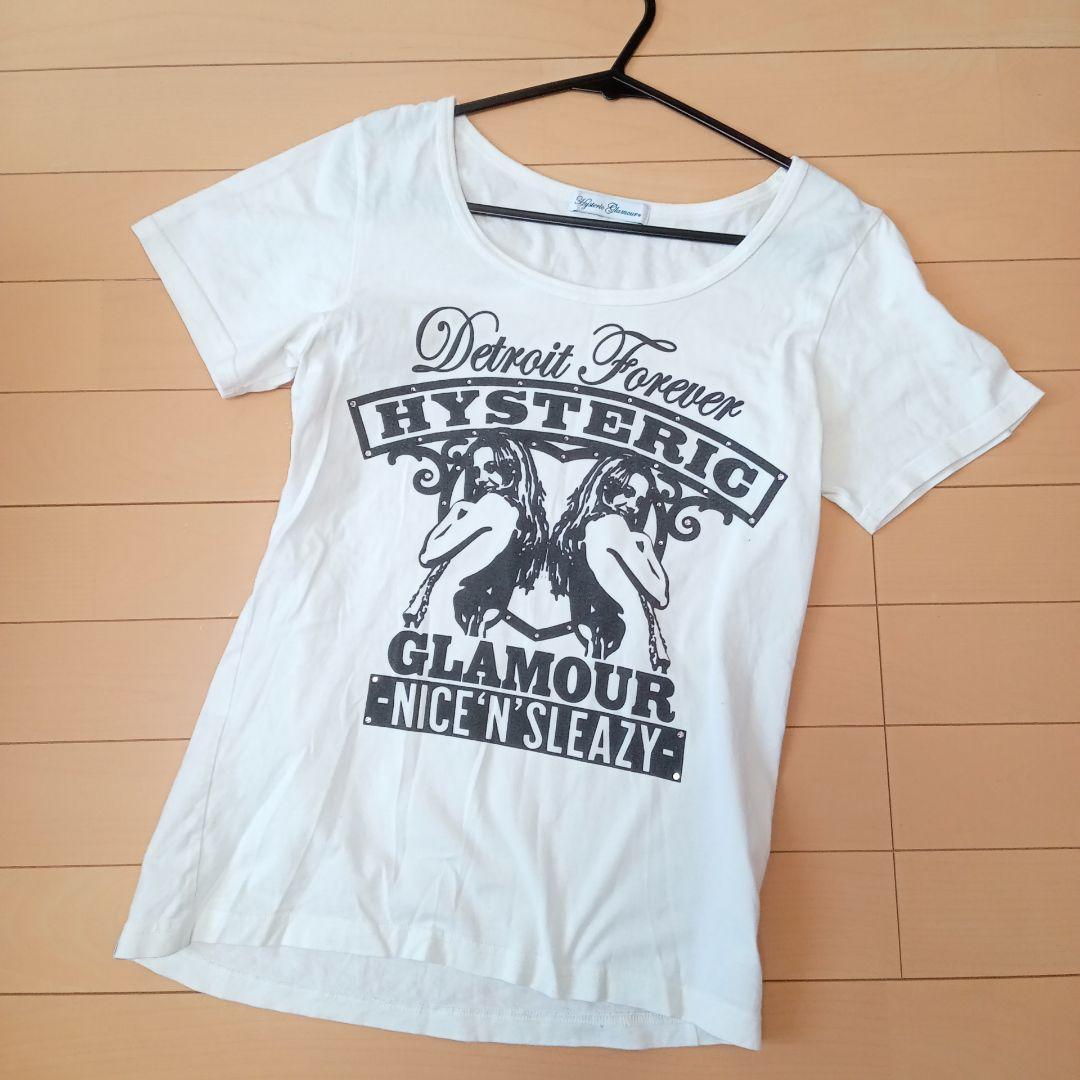 Y2K】HYSTERIC GLAMOUR Tシャツ ヒスガール ラインストーン