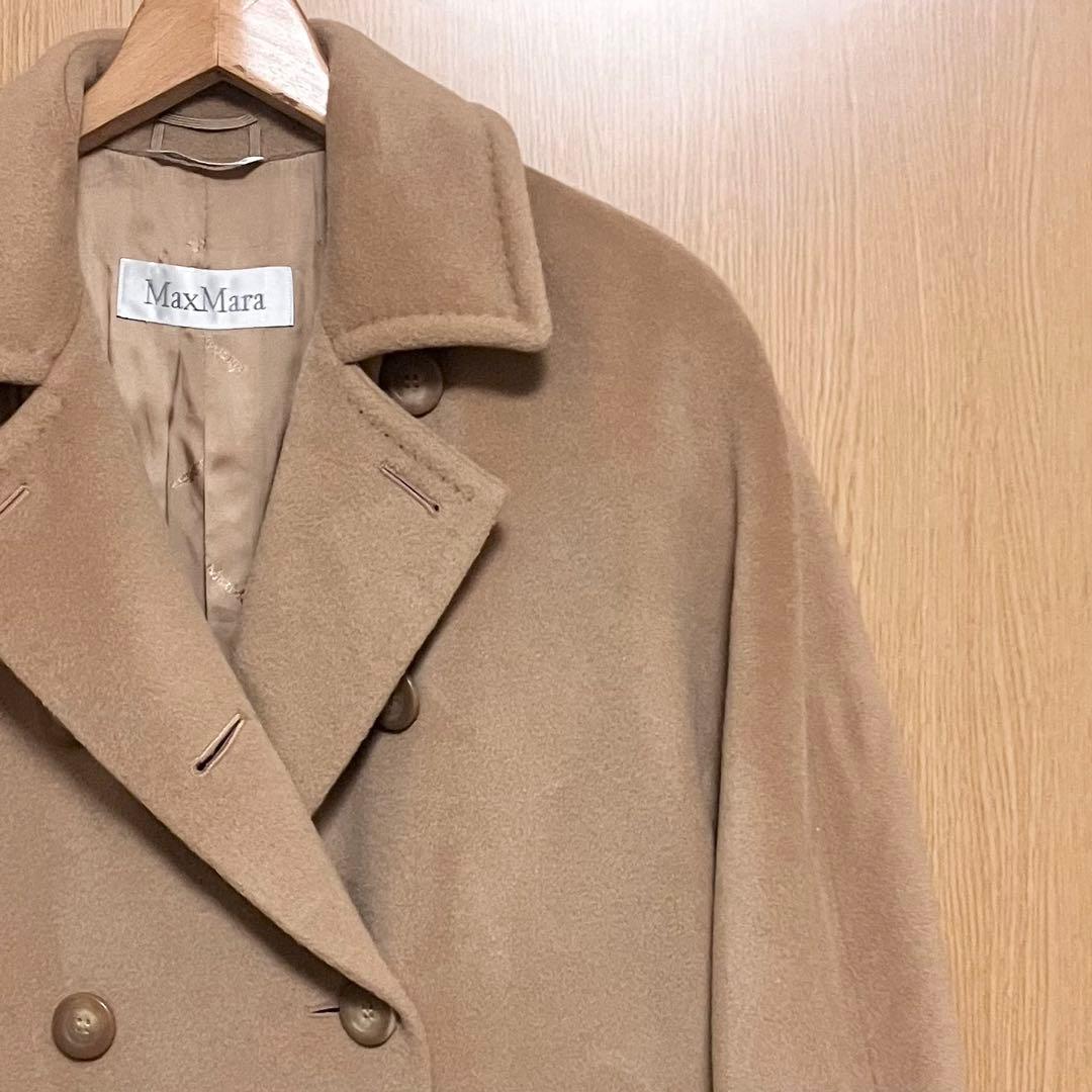 マックスマーラ ロングコート キャメル ダブル 白タグM Max Mara