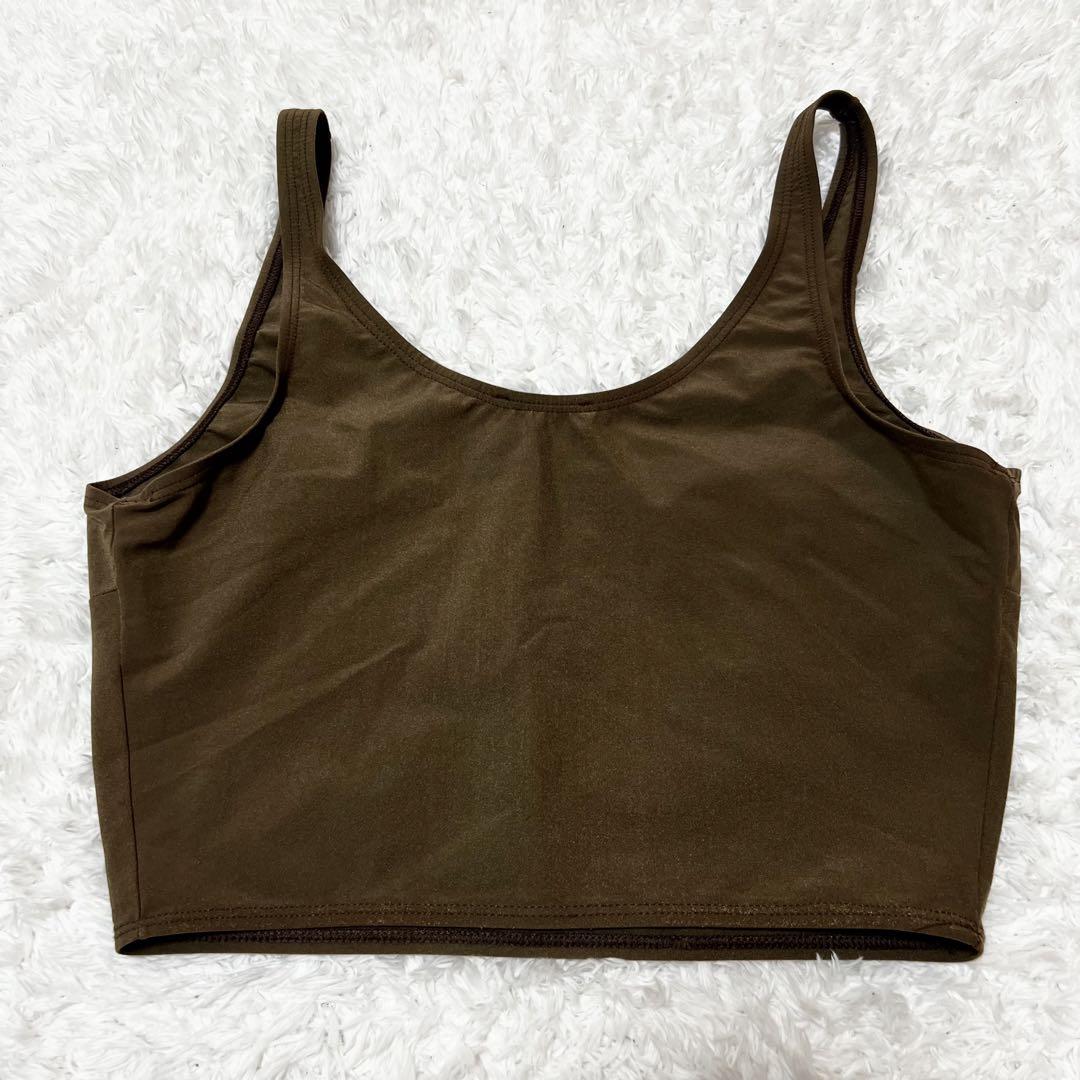 希少　フェンディ　ブラトップ　ロゴ金具　ミニ丈　ブラウン　ノースリーブ　トップス