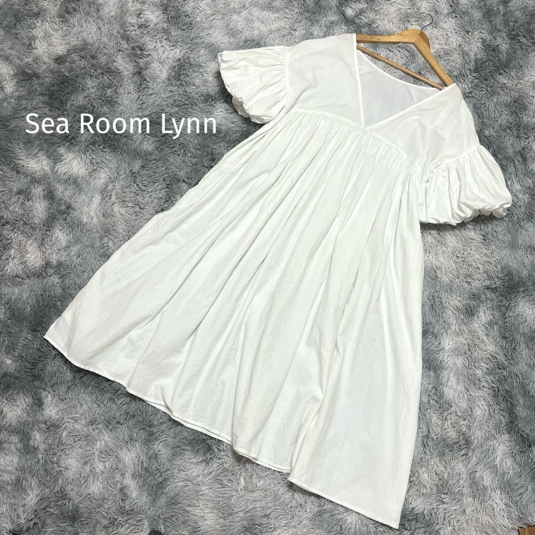訳あり・アウトレット特集 searoomlynn コットンキャンブリック パフスリーブ ドレス ワンピース