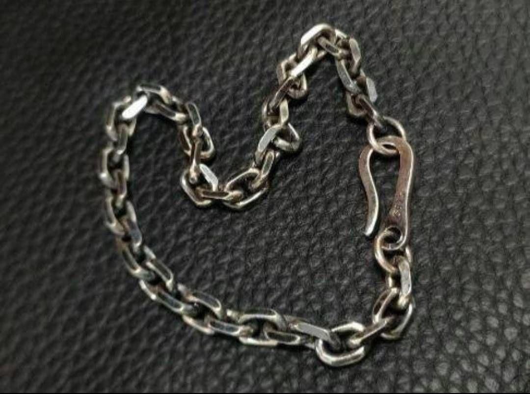 燻しあずきチェーン ブレスレット シルバー925 メンズ 無骨 ヴィンテージ