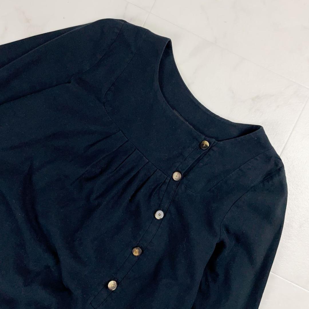 洋服通販 - 新作アイテムを A.P.C. フロントボタンシャツワンピース ブラック サイズS*ZC892 トップス