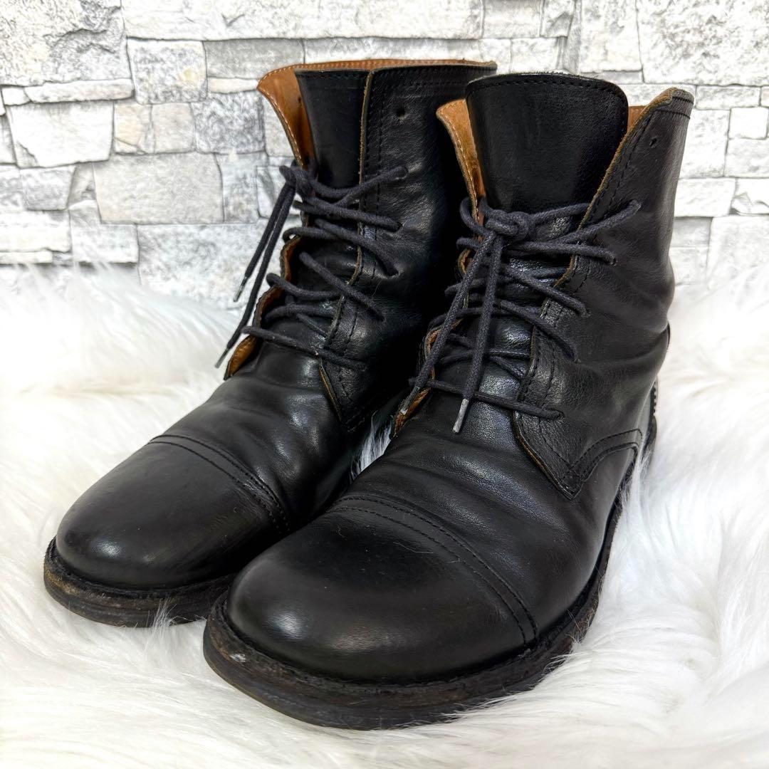 FIORENTINI+BAKER 編み上げレザーブーツ 革靴 ブラック 36
