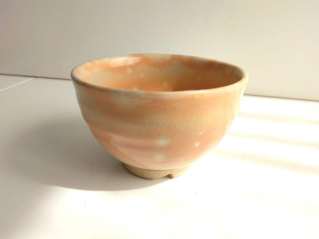 萩焼椿秀窯湯吞み5客、茶托5枚、菓子皿（20.5cm）セット
