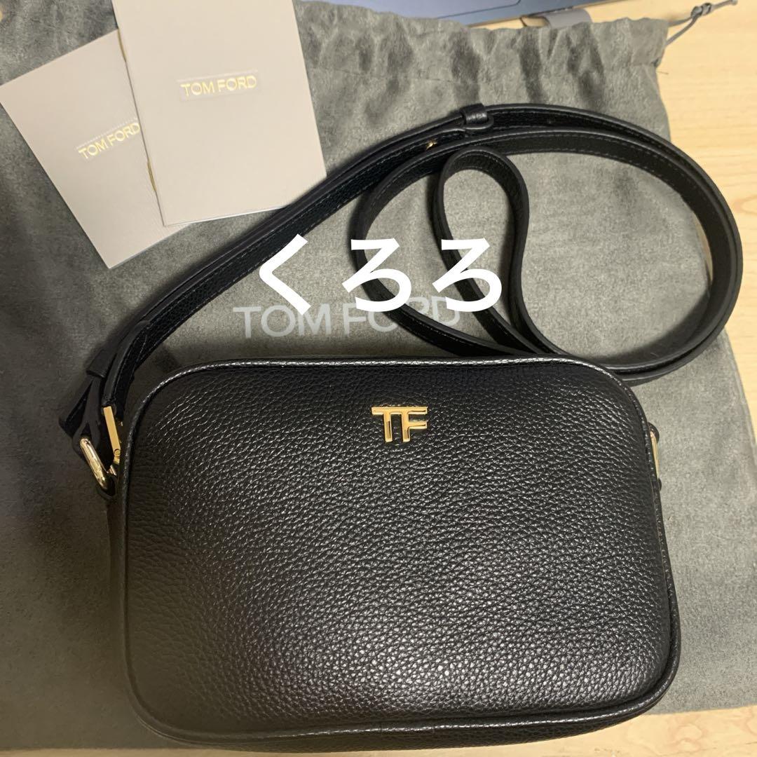 【TOM FORD】_べブル加工レザー_クロスボディバッグ TOM FORD (トムフォード) レザー ゴールドジップ ボディバッグ