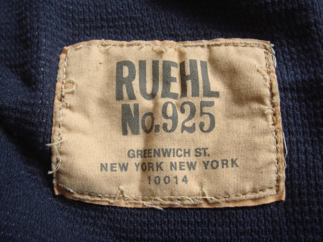 超希少★ルールナンバー925 RUEHL 長袖Ｔシャツ ワッフル ロンT S
